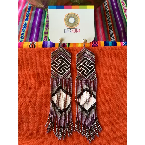 Earrings Mashikengas - Malva (Ready To Ship)