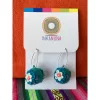 Earrings Embroidery Flowers