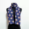 Unique Silk Scarf - Spiral Blue (Ready To Ship)
