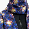 Unique Silk Scarf - Spiral Blue (Ready To Ship) - Image 2