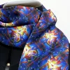 Unique Silk Scarf - Spiral Blue (Ready To Ship) - Image 3
