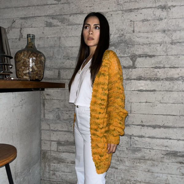 Braided Knit Cardigan - Natural Dye - Image 2