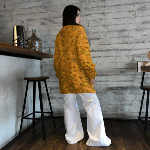 Braided Knit Cardigan - Natural Dye