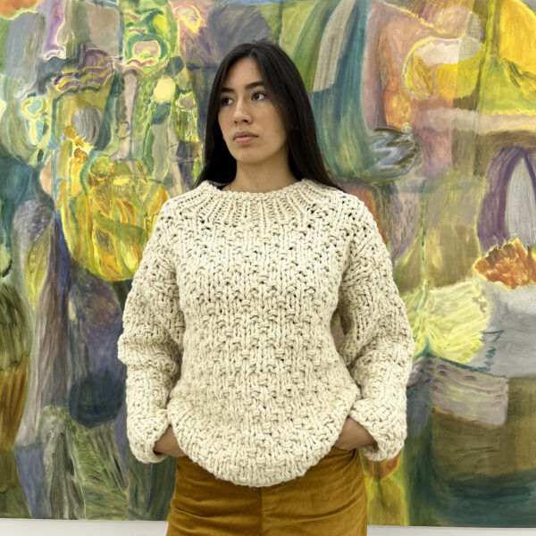 Crossed Knit Sweater - Ivory